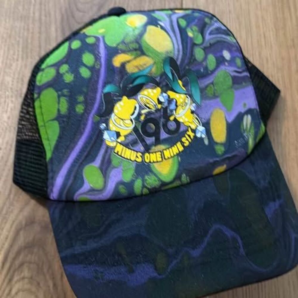 New Custom dyed Minus 196 Marble Print Trucker Hat alcohol brand